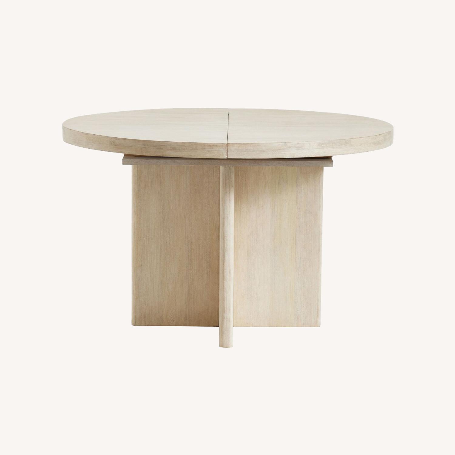 Pottery Barn Cayman Round Pedestal Extending Table - image-0