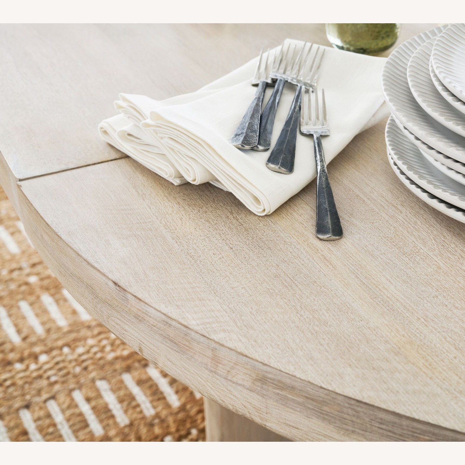 Pottery Barn Cayman Round Pedestal Extending Table - image-2