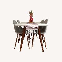 4-Person Mid-Century Modern Dining Set