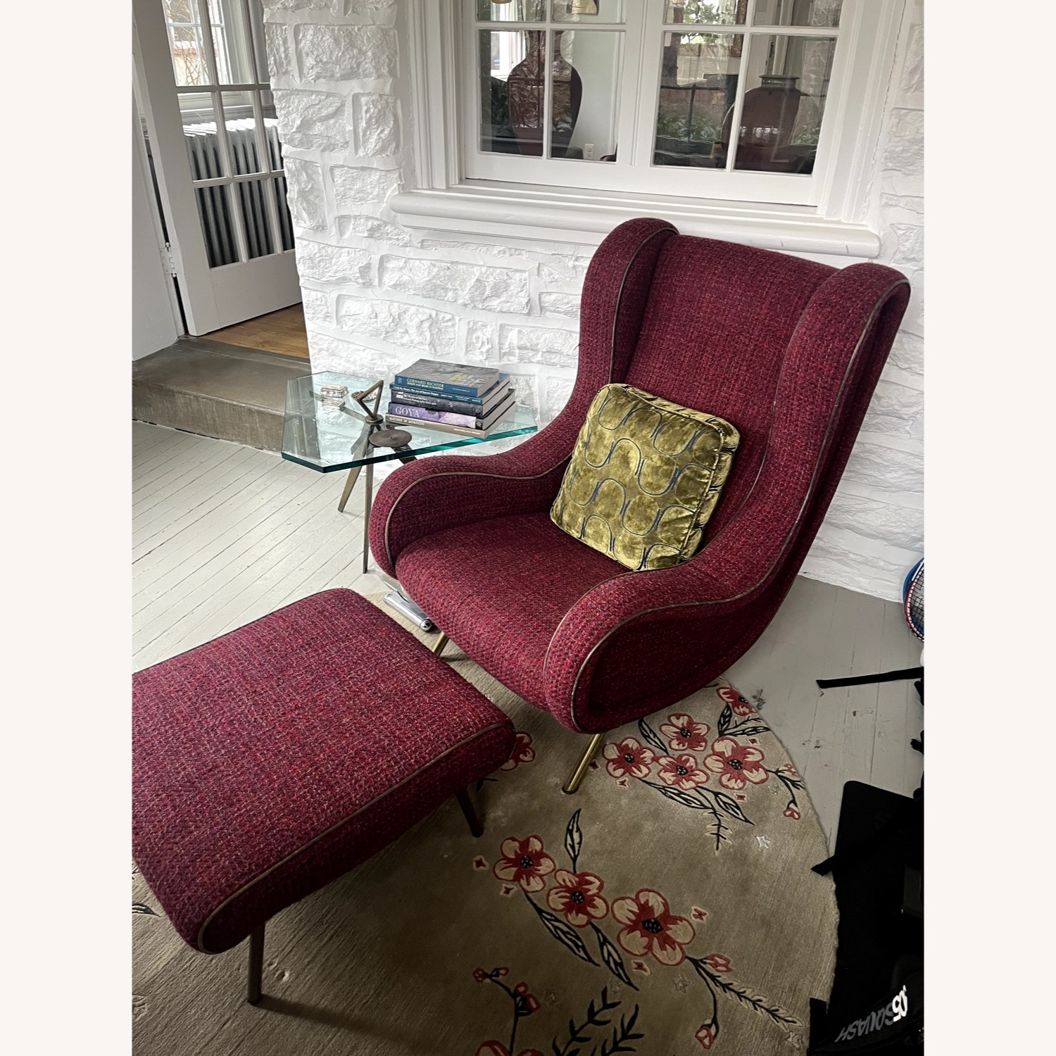 Rare Marco Zanuso Senior Armchair and Ottoman Set - image-0