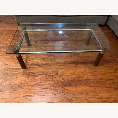 Used Copenhagen MCM Chrome and Wood Large Coffee Table for sale on AptDeco