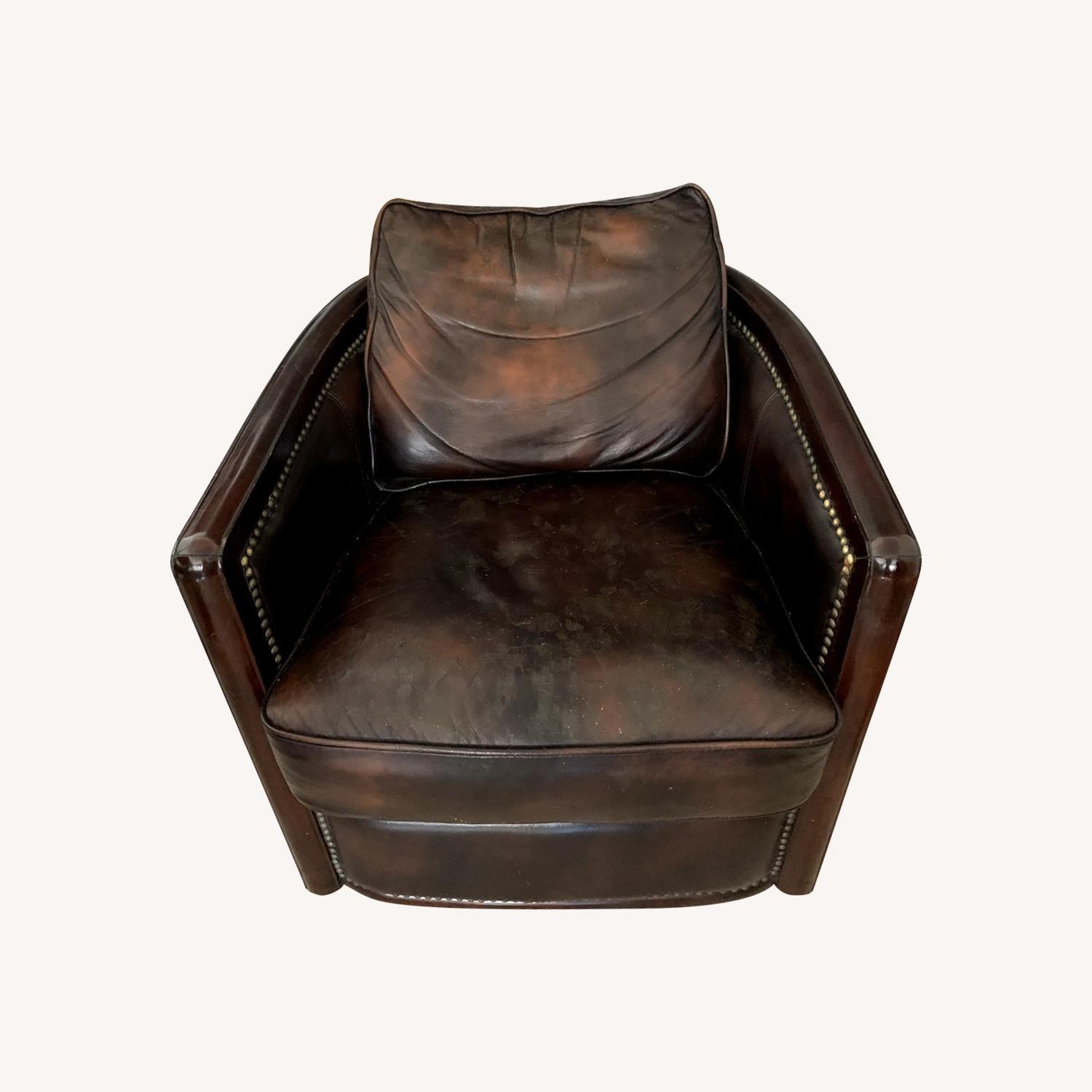 Genuine Leather Armchair - Stylish & Comfortable - image-0