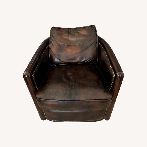 Used Genuine Leather Armchair - Stylish & Comfortable for sale on AptDeco