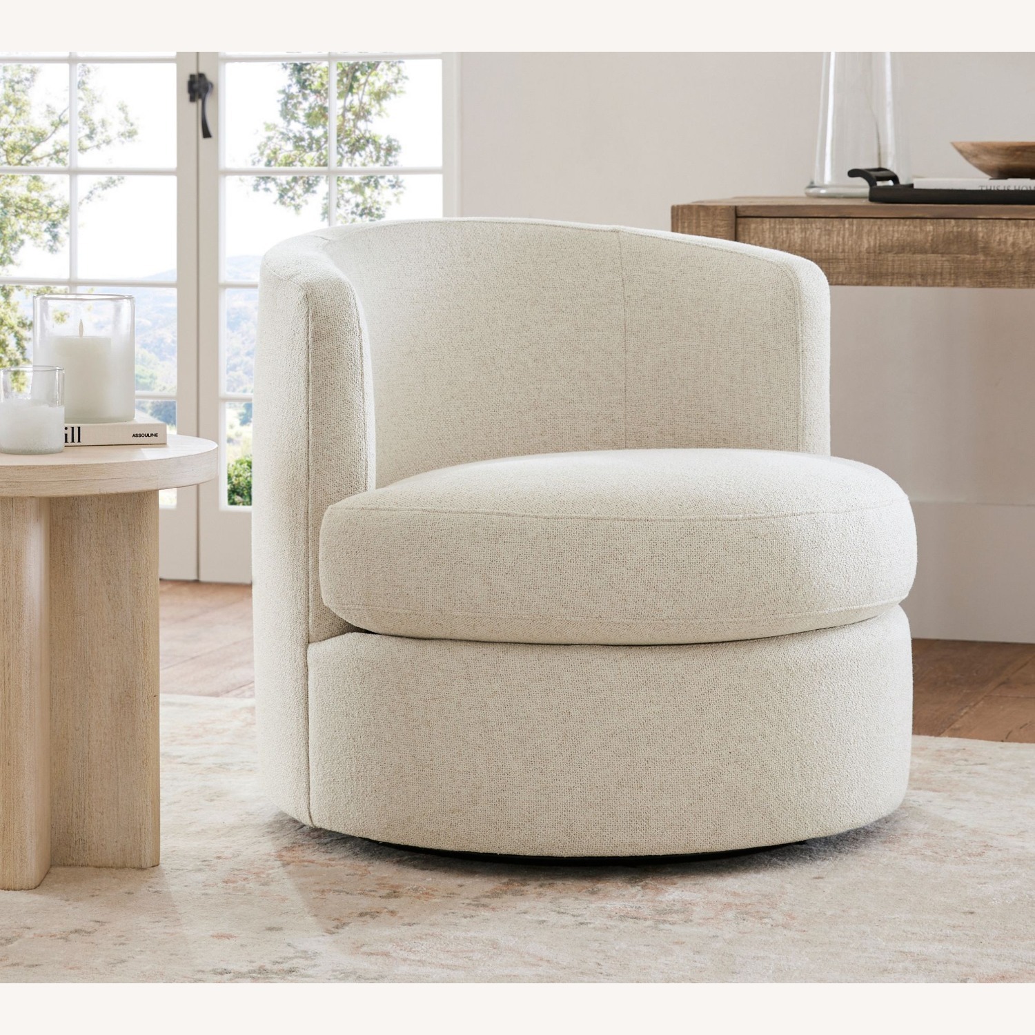 Pottery Barn Balboa Swivel Chair - image-2