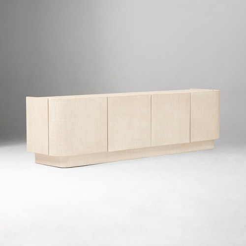 Used West Elm Solstice Painted Raffia Media Console for sale on AptDeco