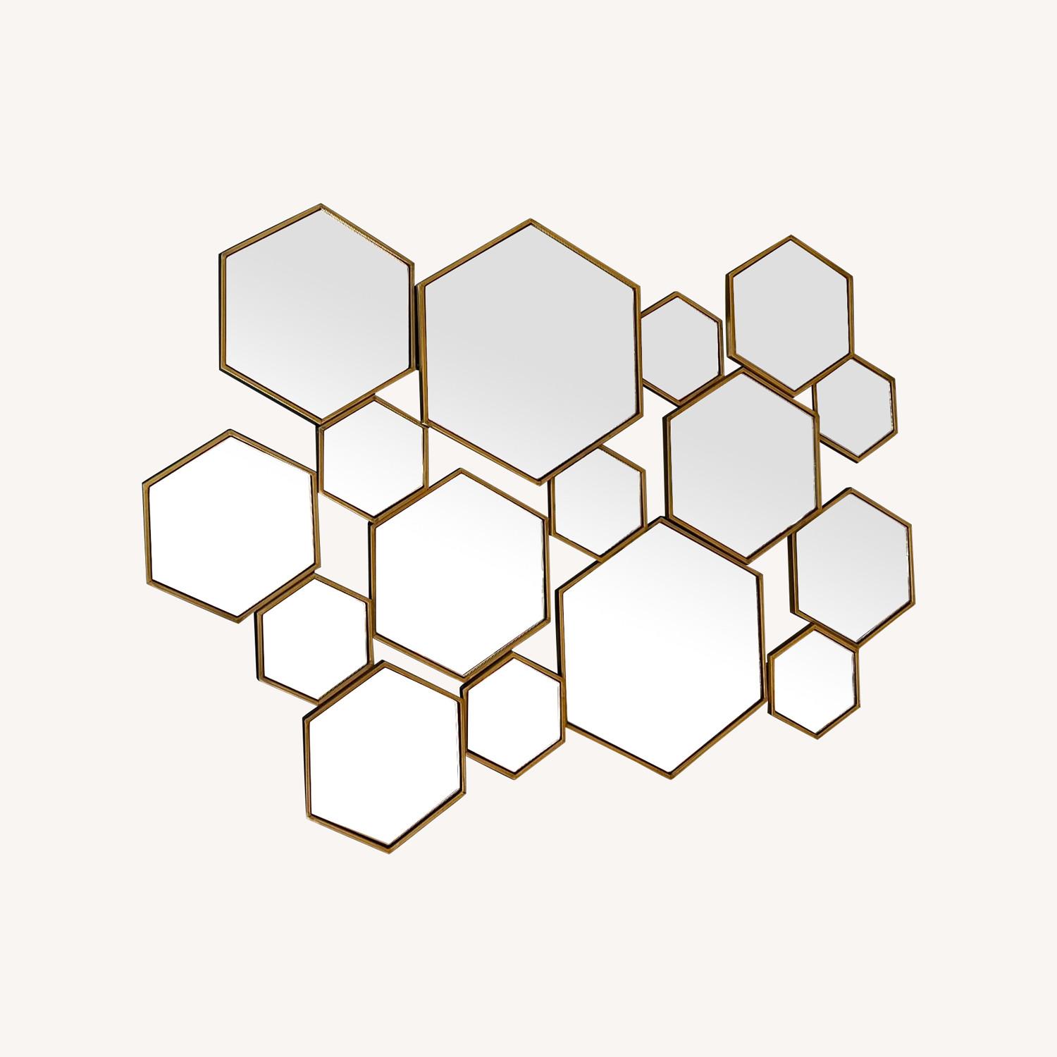 World Market Multiple Hexagon Mirror - image-0