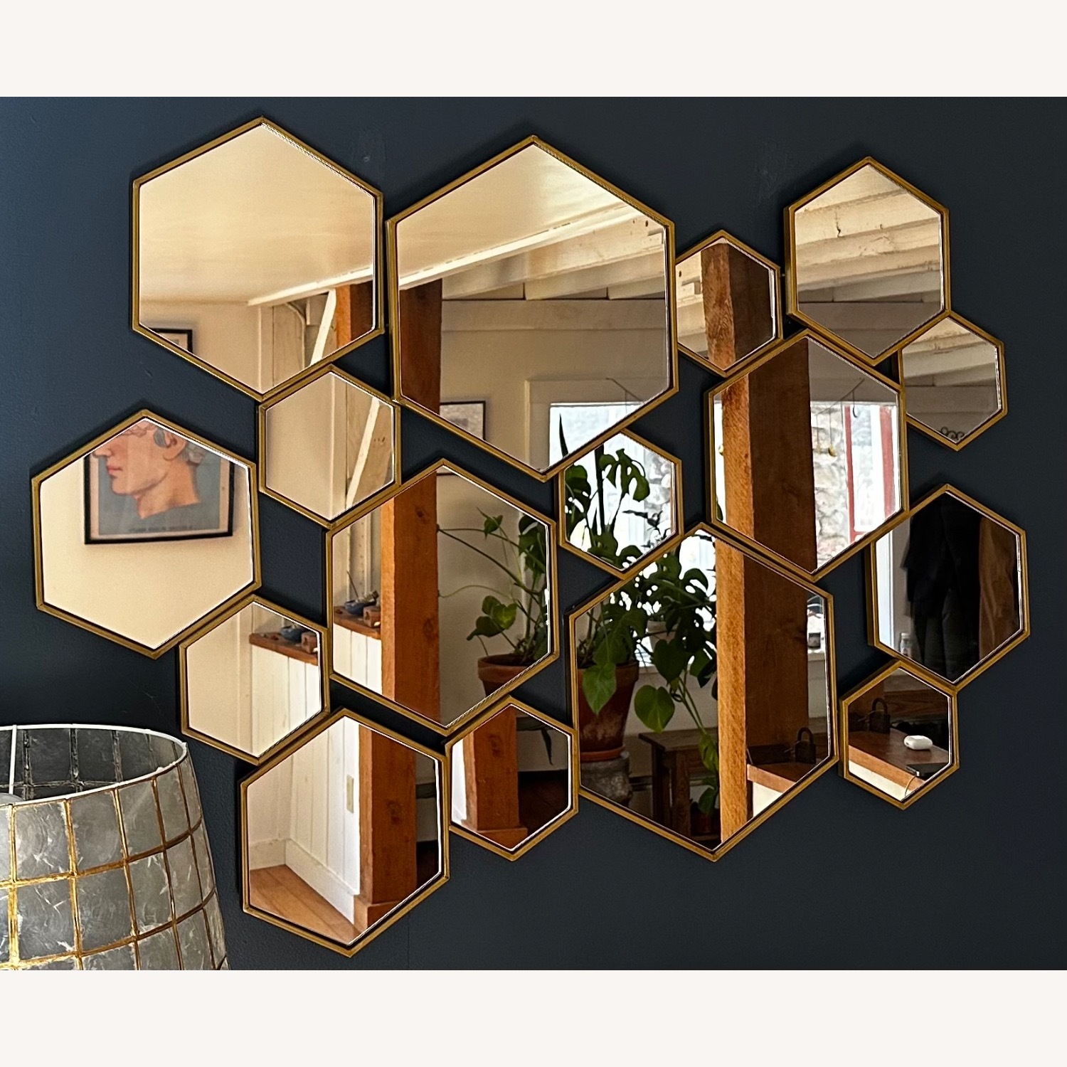 World Market Multiple Hexagon Mirror - image-2