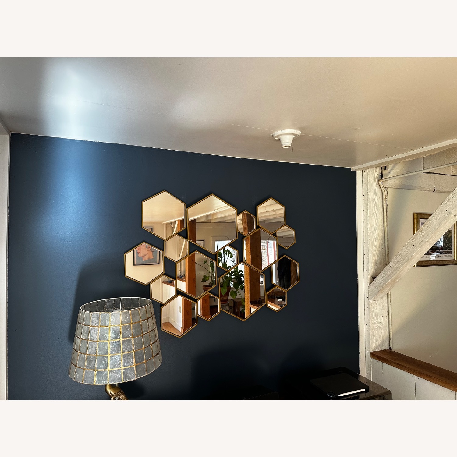 World Market Multiple Hexagon Mirror - image-1