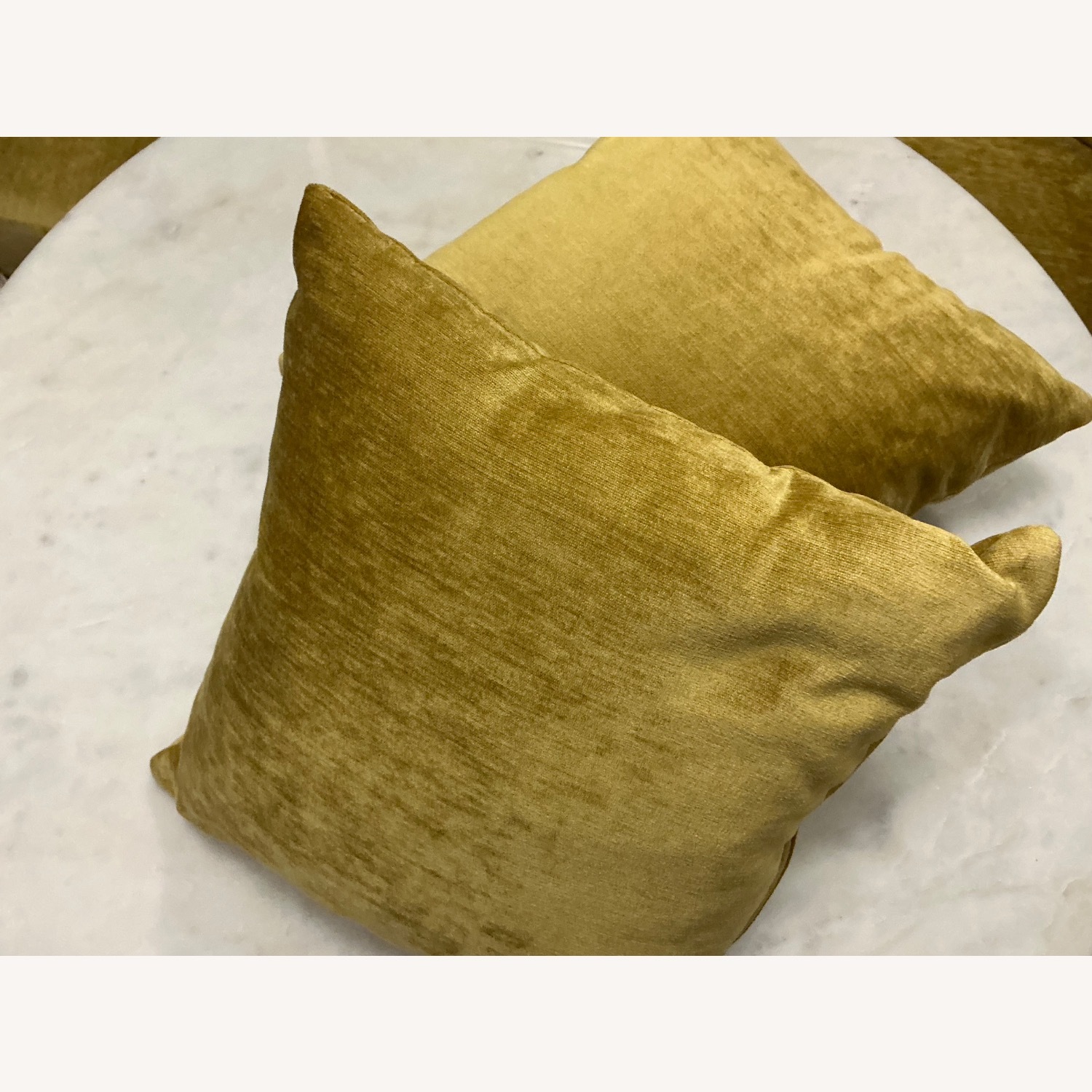 Gold Velvet Throw Pillows - image-2