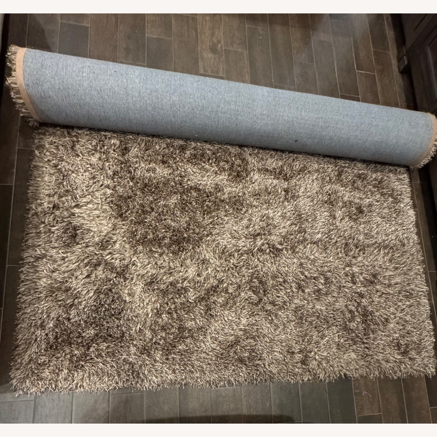 Brown Shag Rug 8X10 - image-1
