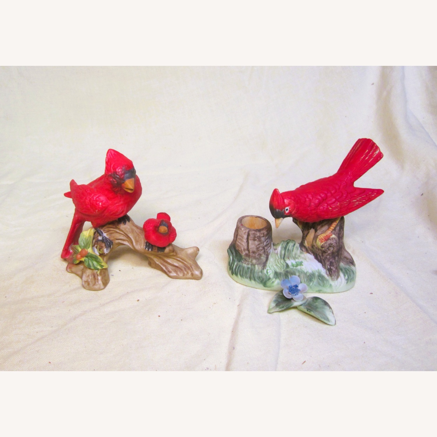 Vintage Pair of Cardinal Figurines Milano Porcelain - image-1