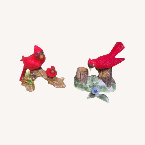 Used Vintage Pair of Cardinal Figurines Milano Porcelain for sale on AptDeco