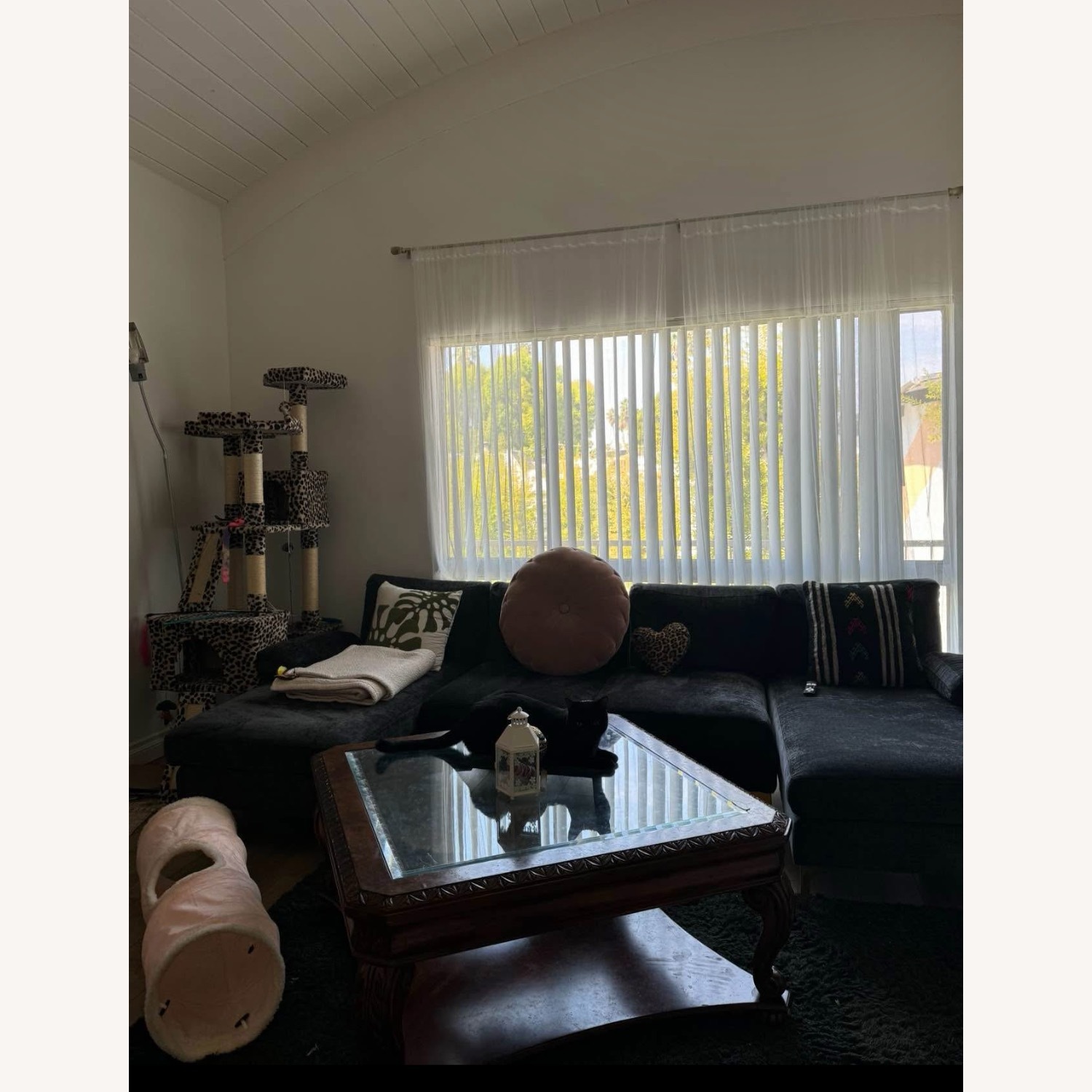 Dark Grey Pull Apart Sectional Sofa - image-1