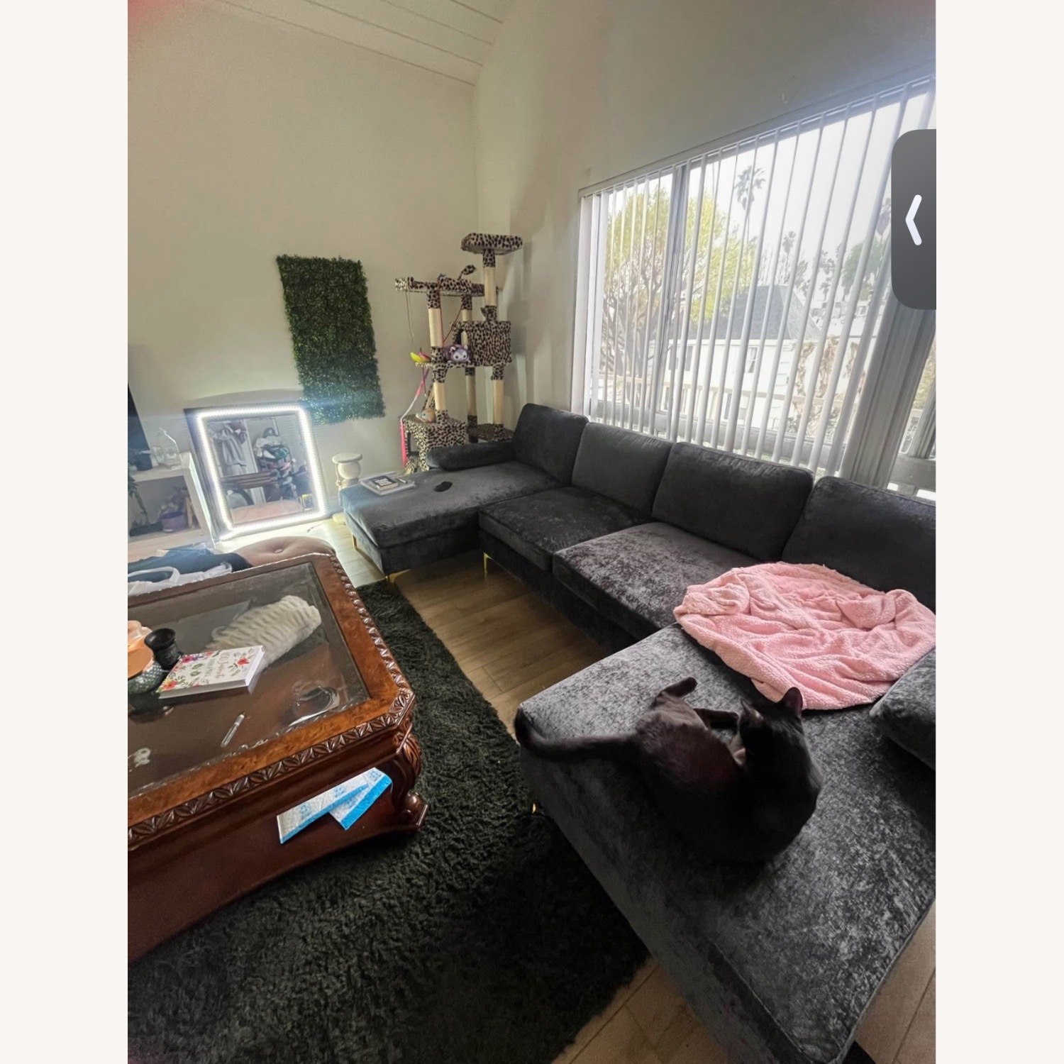 Dark Grey Pull Apart Sectional Sofa - image-3