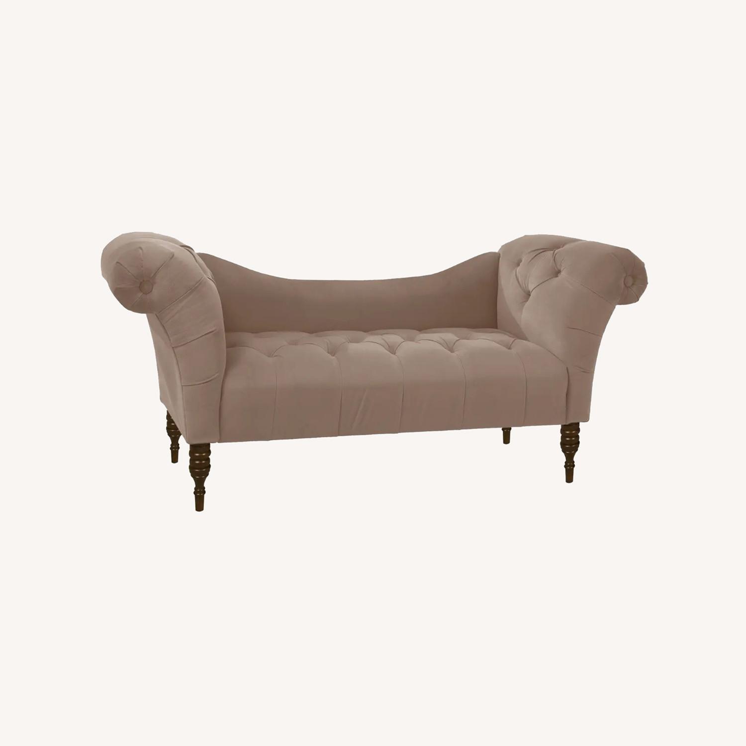 Mid Century Sexy Glam Cocoa Brow Loveseat - image-0