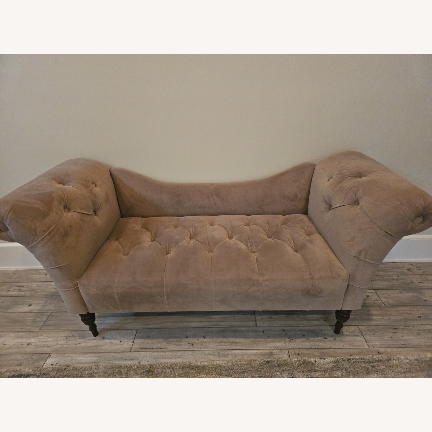 Mid Century Sexy Glam Cocoa Brow Loveseat - image-1