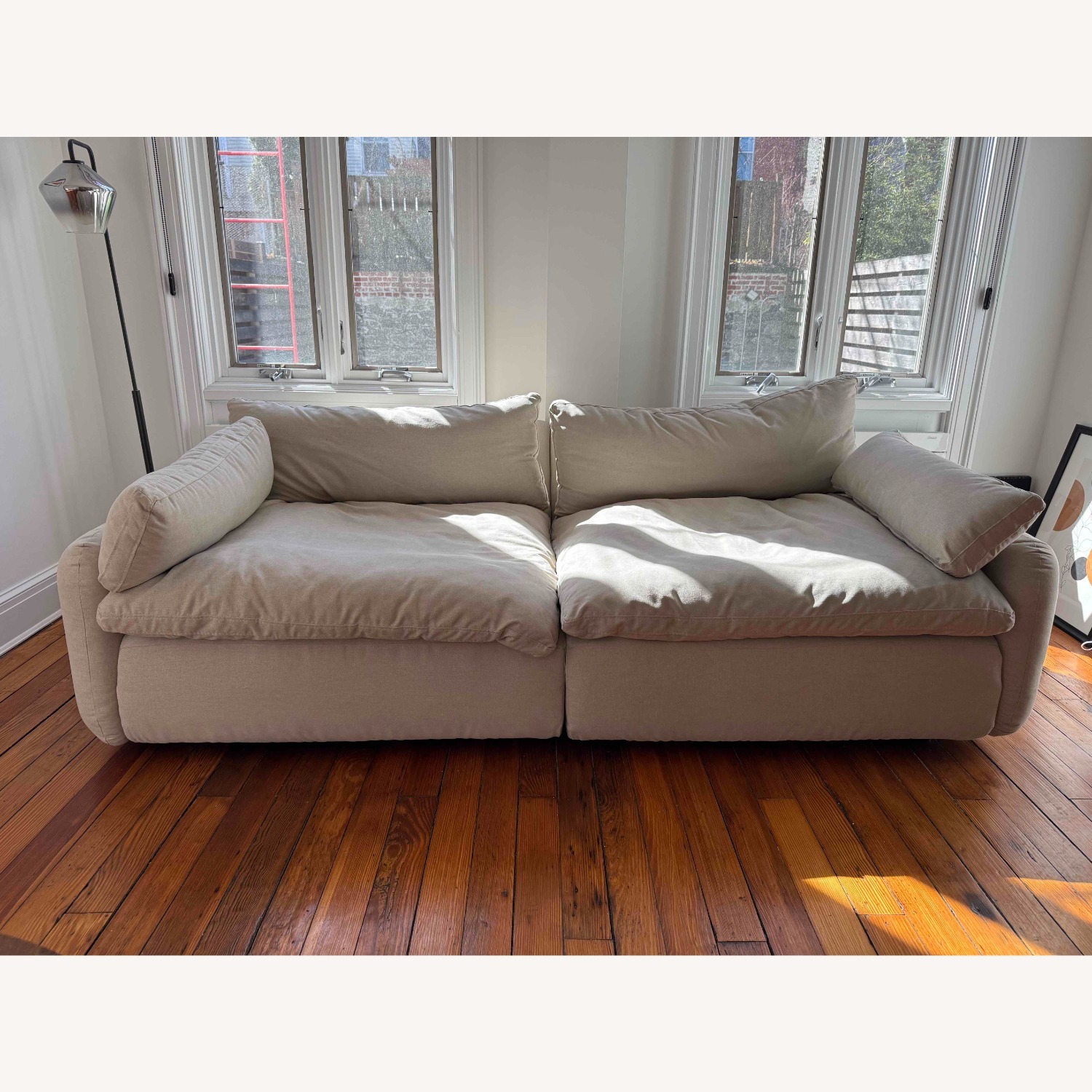 Floyd Sink Down Sectional in Sand - image-1