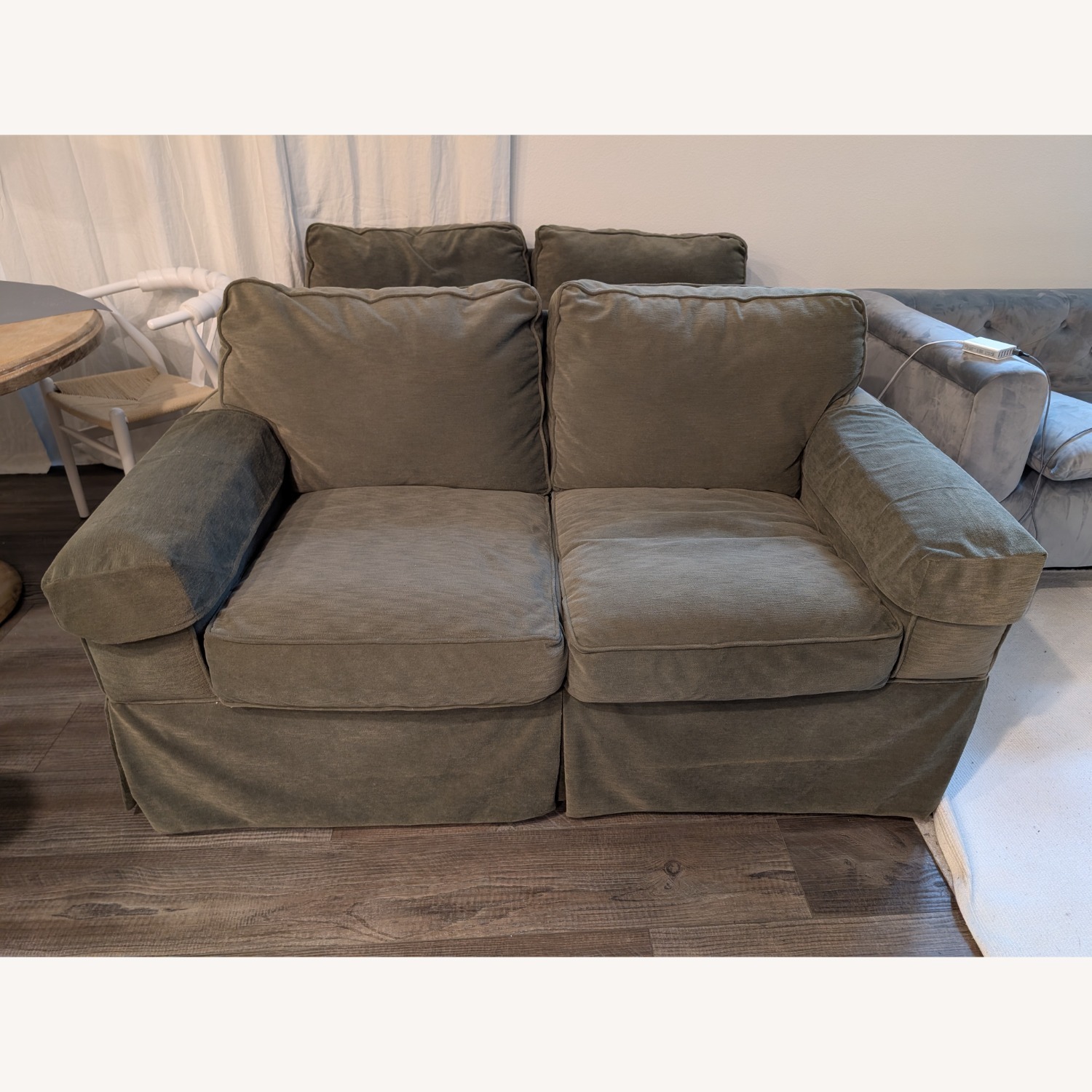 Rowe Loveseats - Olive Green - image-0