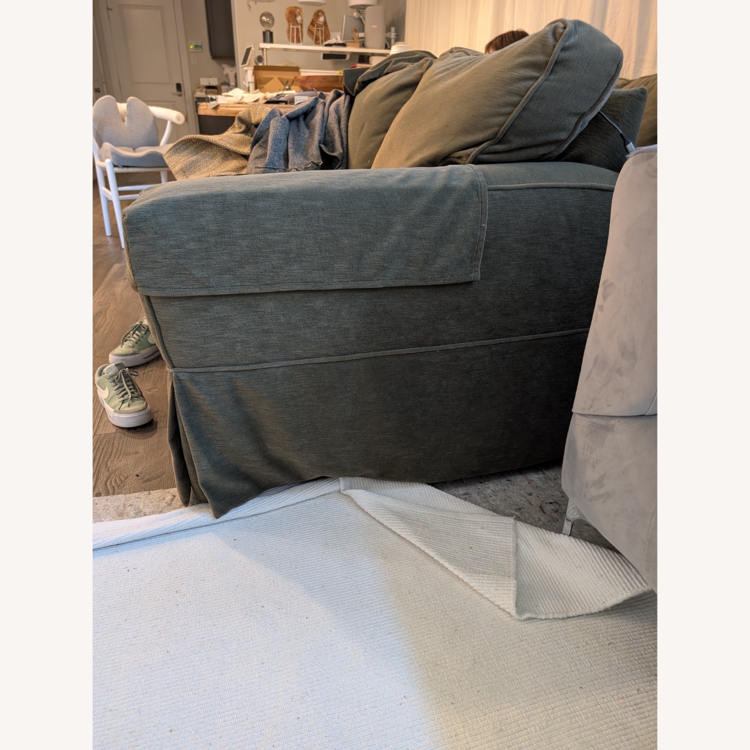 Rowe Loveseats - Olive Green - image-1