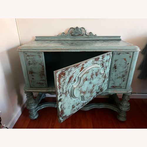 Used Refurbished Turquoise Antique/Vintage Chest for sale on AptDeco