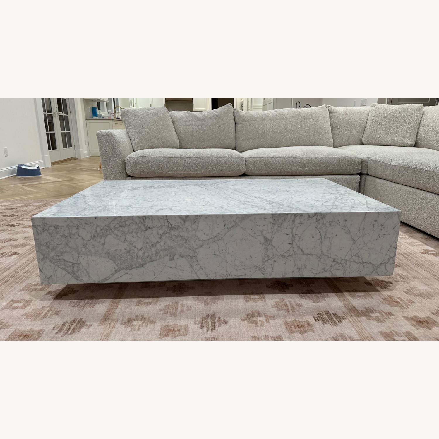 Restoration Hardware Marble Plinth Coffee Table - image-2
