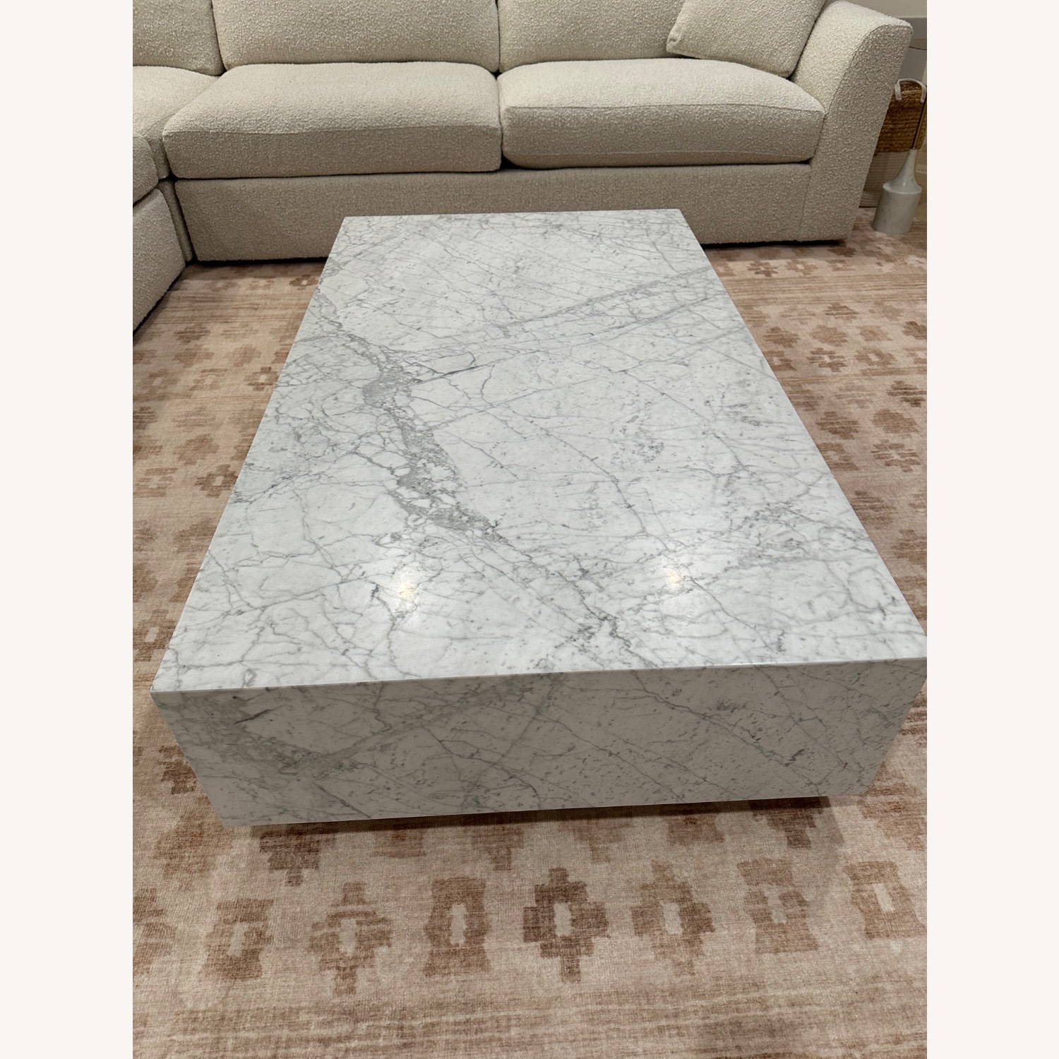 Restoration Hardware Marble Plinth Coffee Table - image-4