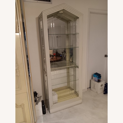 Used White Curio Display Case for sale on AptDeco