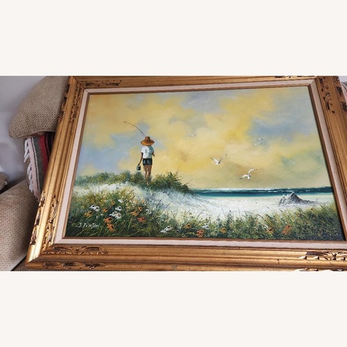 Used J Fenton Oil Painting on Canvas  for sale on AptDeco