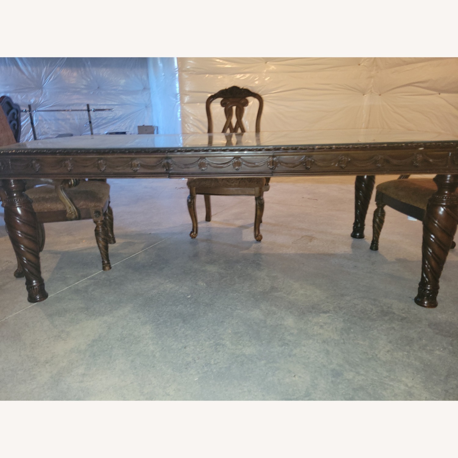 Wood Dining Table and 3 Chairs - image-1