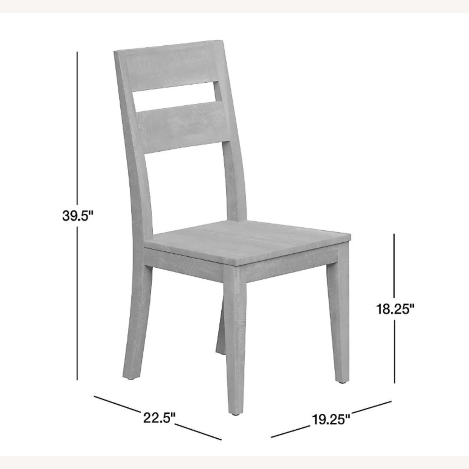 Crate & Barrel Basque Charcoal Dining Chairs, 6 - image-5