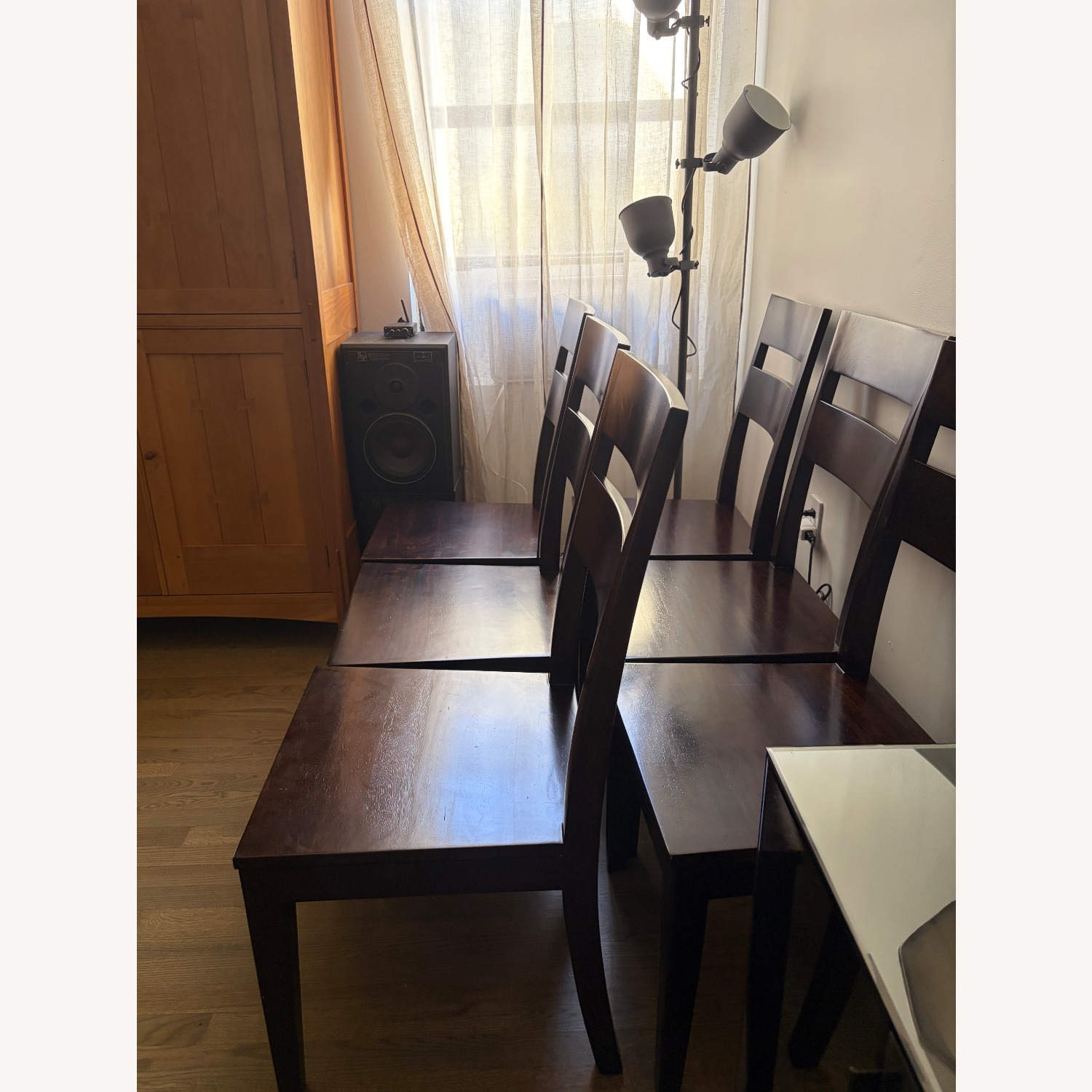 Crate & Barrel Basque Charcoal Dining Chairs, 6 - image-2