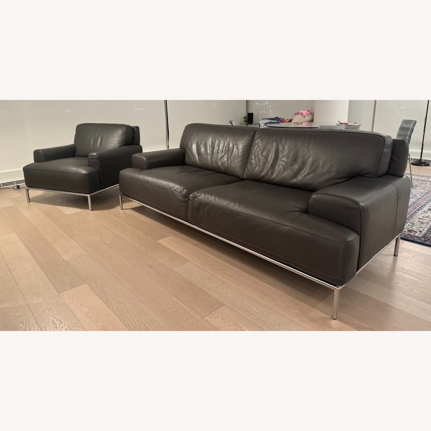 Chateau D'ax Leather Sectional Sofa - image-1