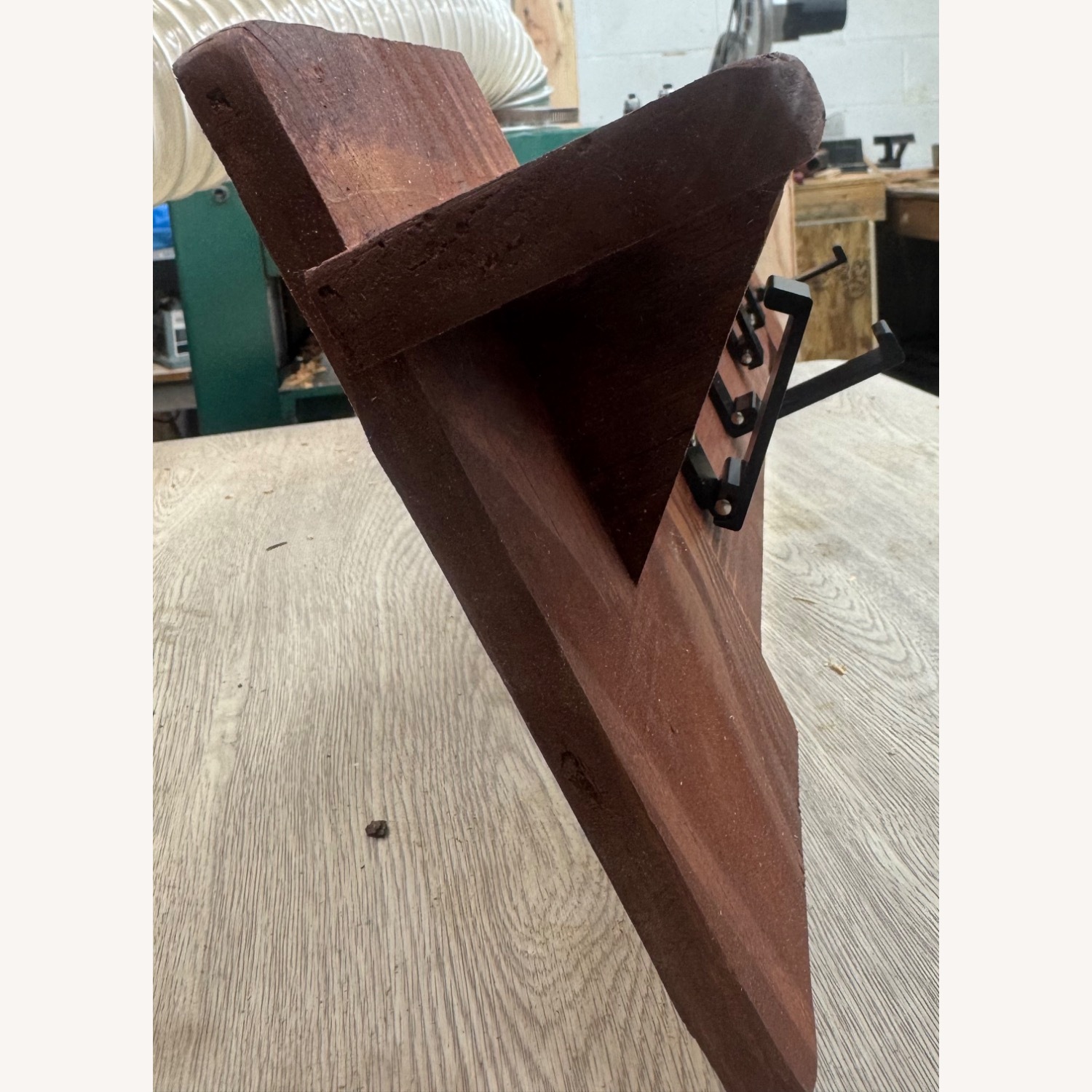 Handmade Wooden Coat Rack with Collapsable Hooks - image-4