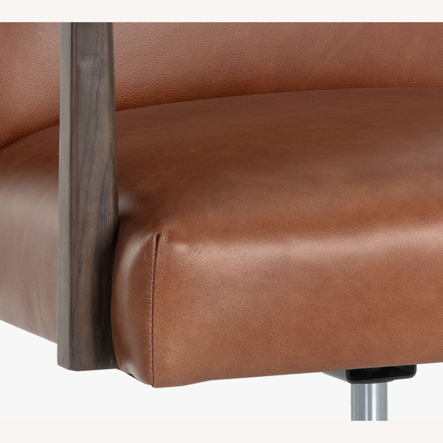 Pottery Barn Misha Leather Swivel Desk Chair - image-3