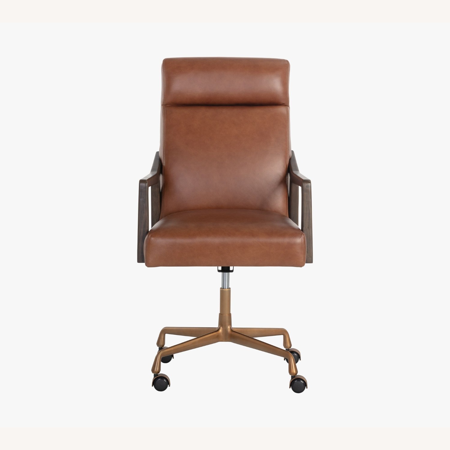 Pottery Barn Misha Leather Swivel Desk Chair - image-6