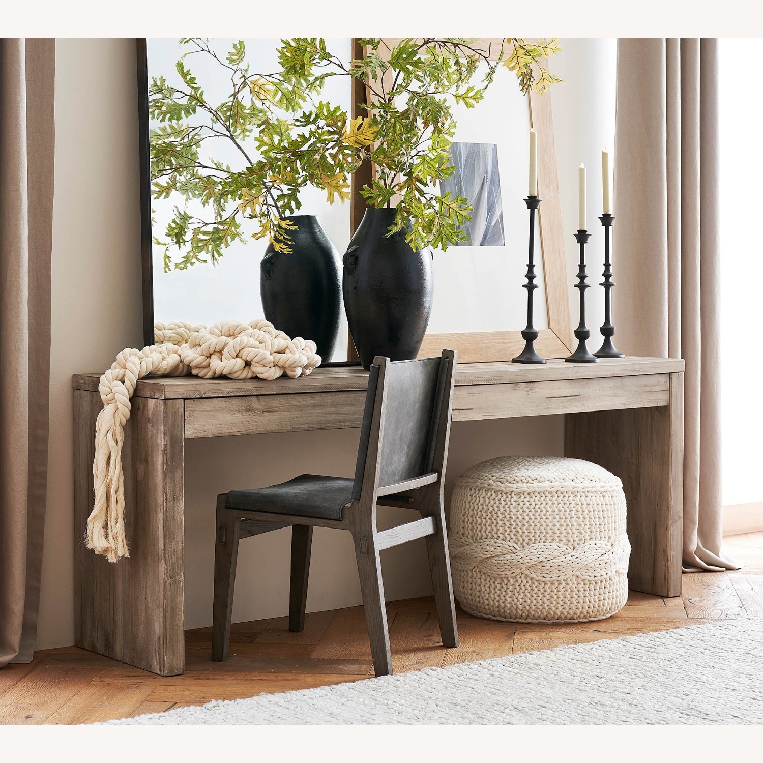 Pottery Barn Pismo Reclaimed Wood Console Desk - image-4