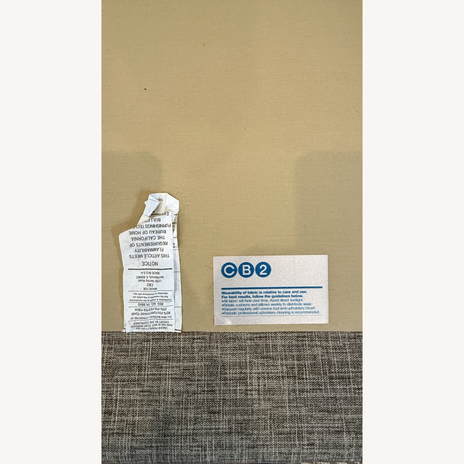 CB2 Avec Midcentury Modern Sofa in Grey Tweed - image-5