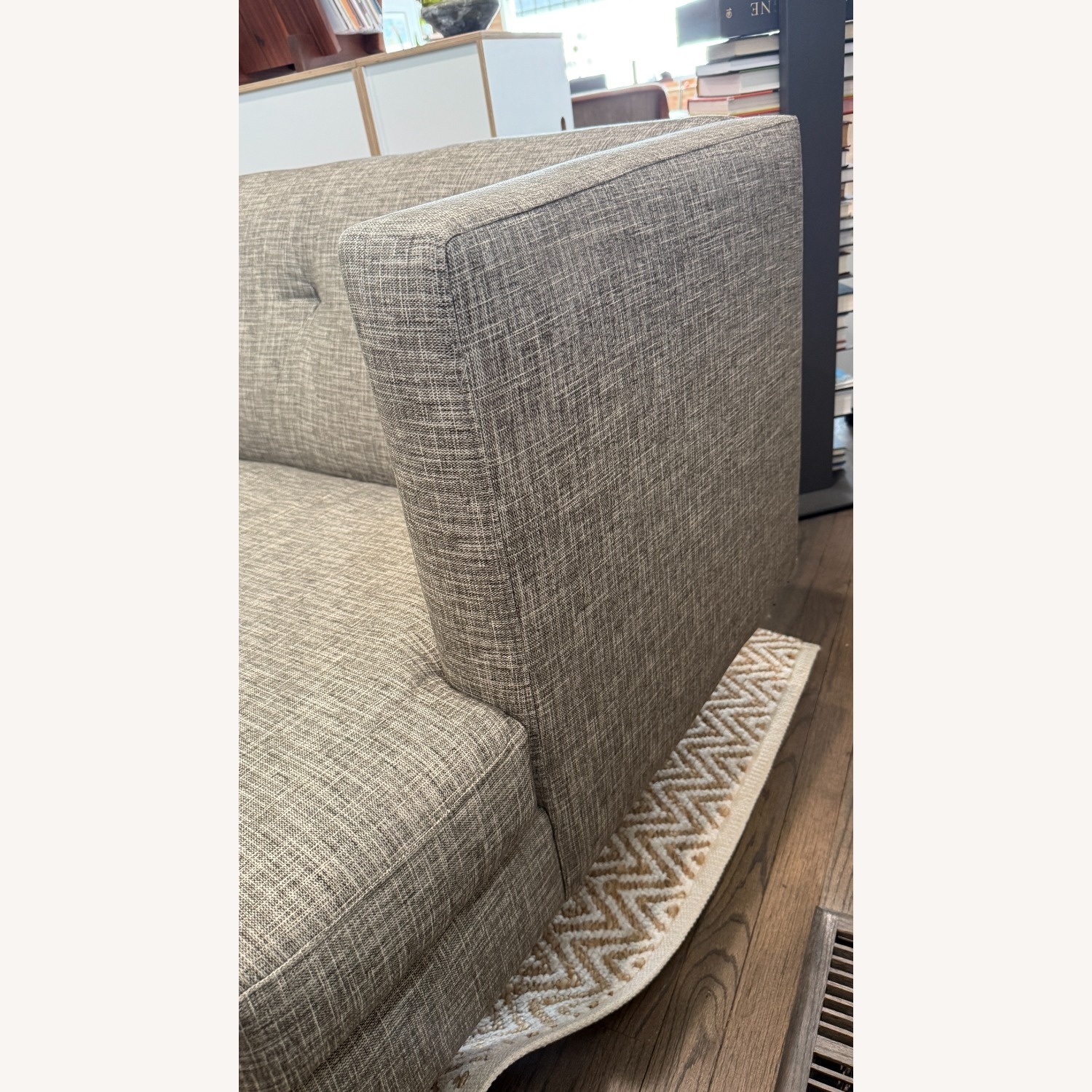 CB2 Avec Midcentury Modern Sofa in Grey Tweed - image-13