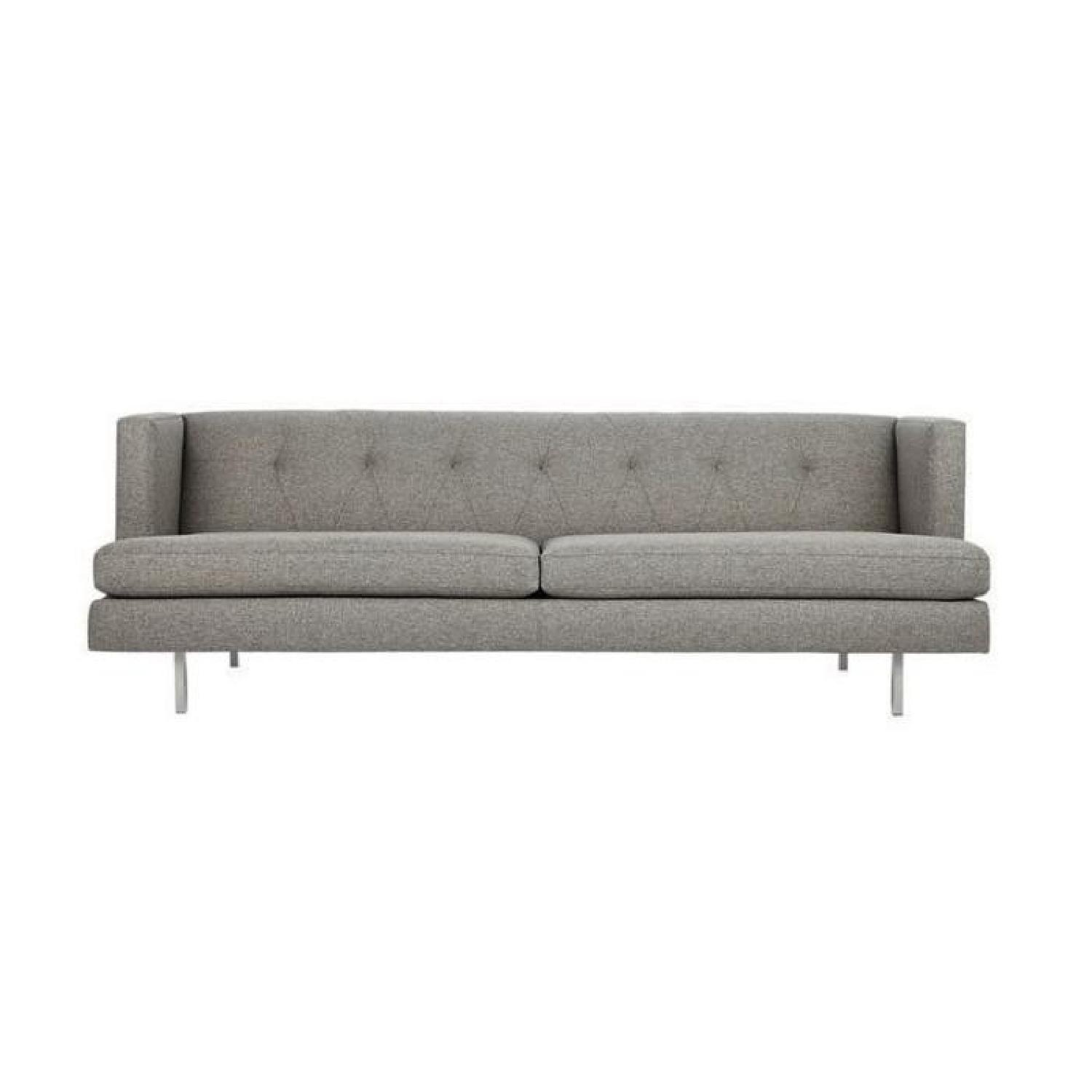 CB2 Avec Midcentury Modern Sofa in Grey Tweed - image-15