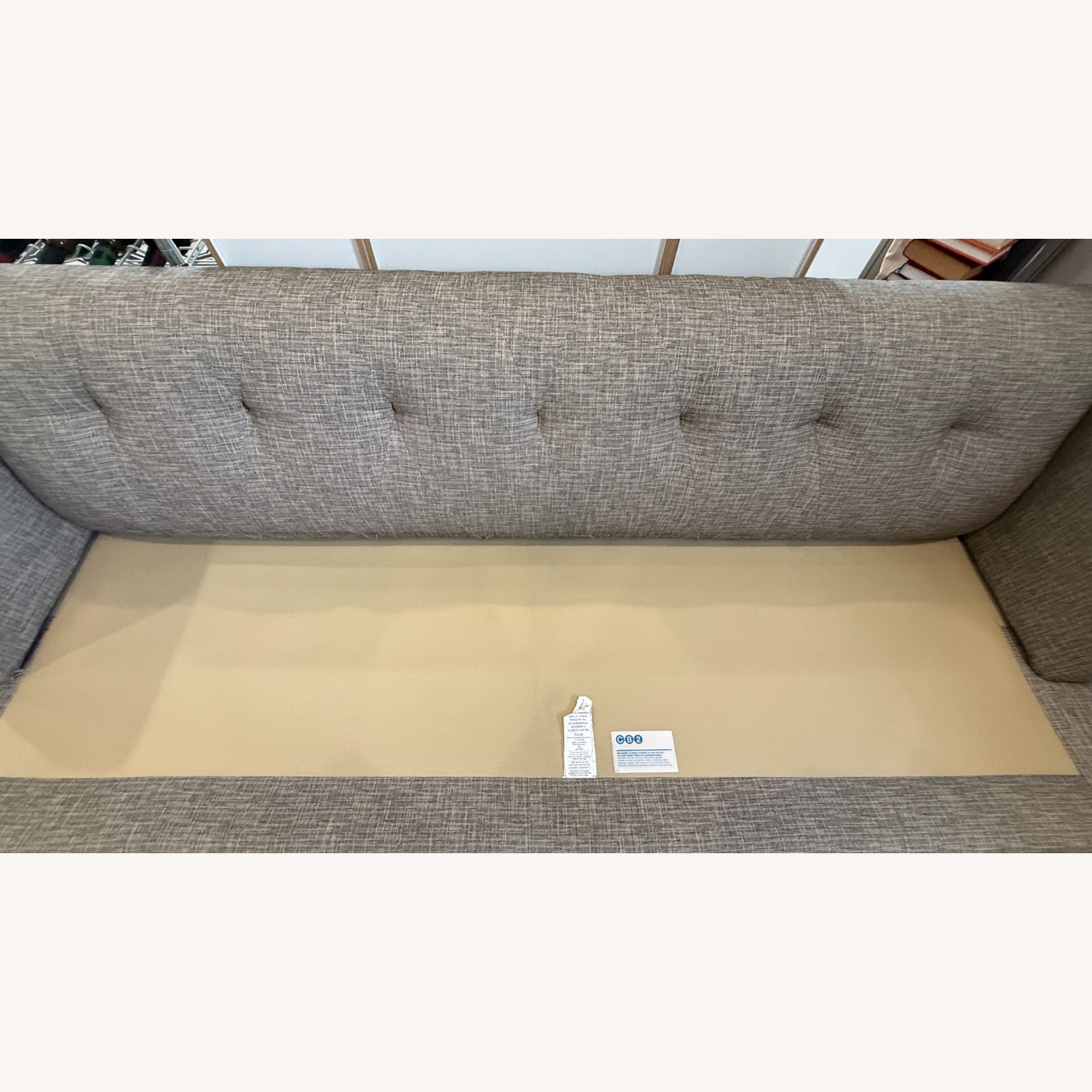 CB2 Avec Midcentury Modern Sofa in Grey Tweed - image-6