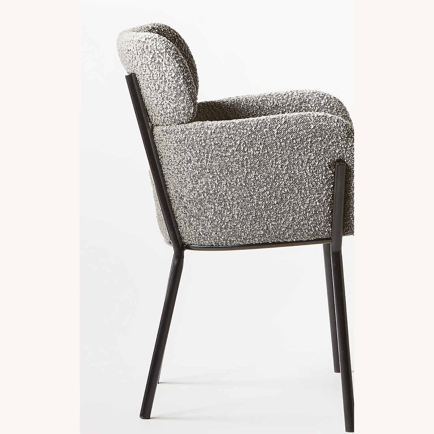 CB2 Azalea Black and White Boucle Dining Chair - image-1