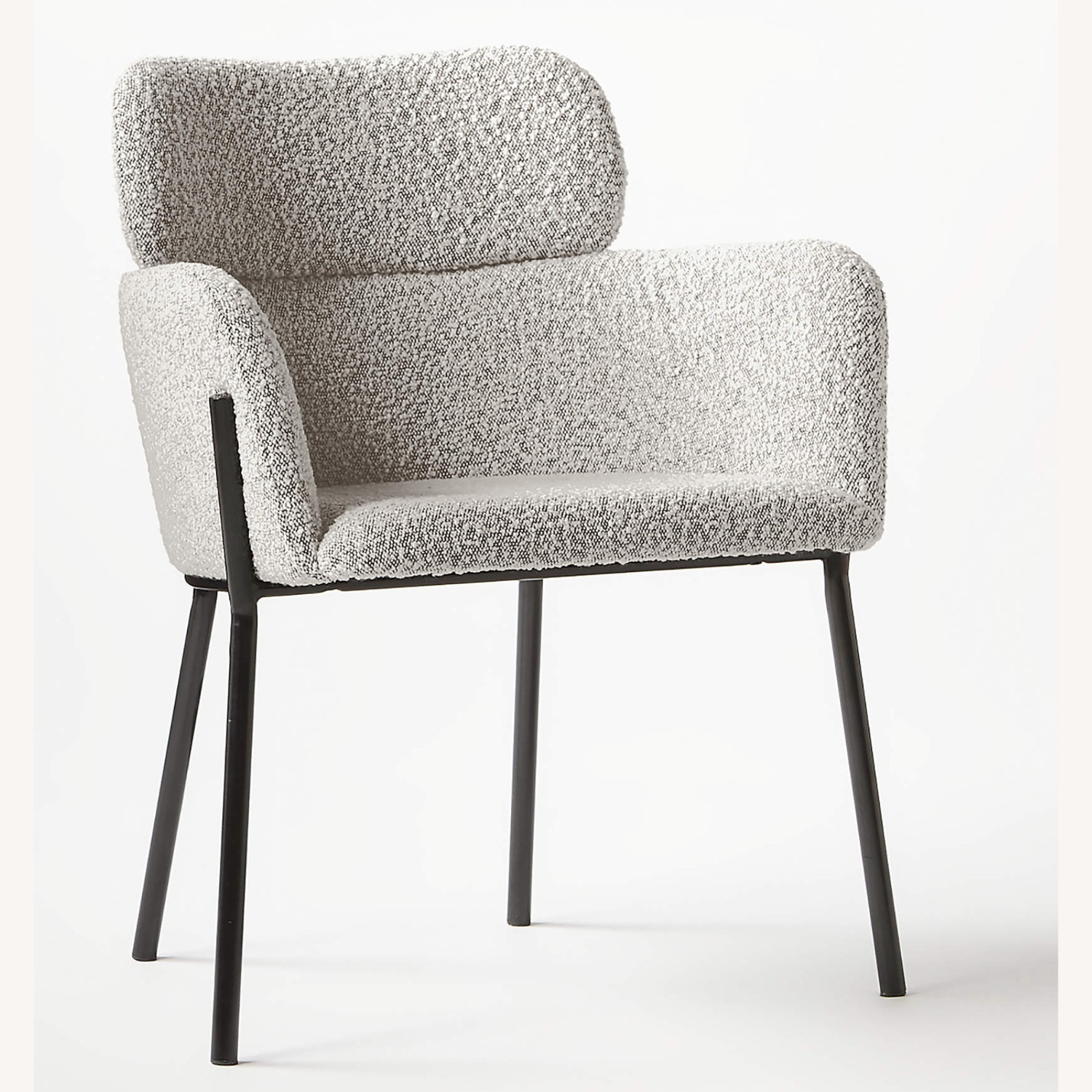 CB2 Azalea Black and White Boucle Dining Chair - image-0