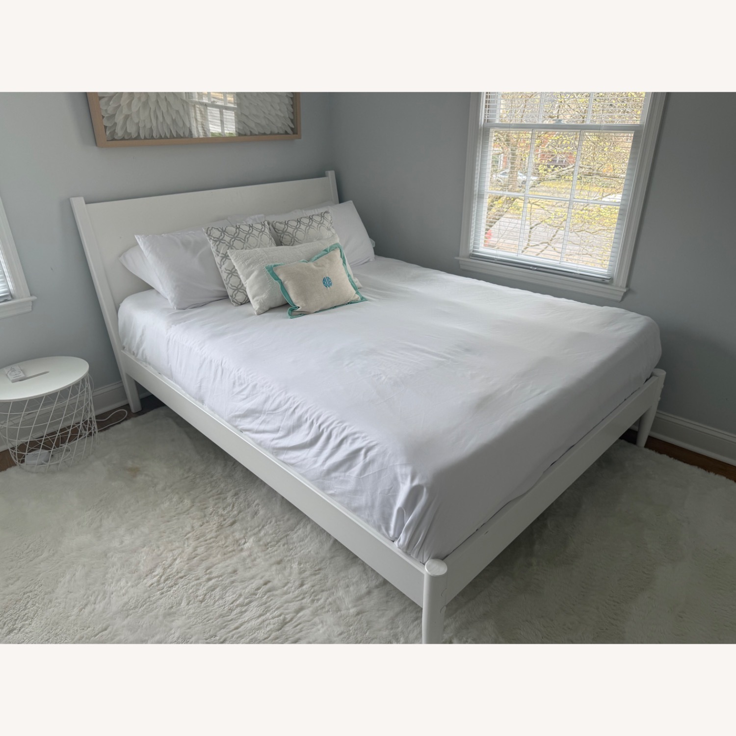 AllModern Grady Bed Queen Size in White - image-1