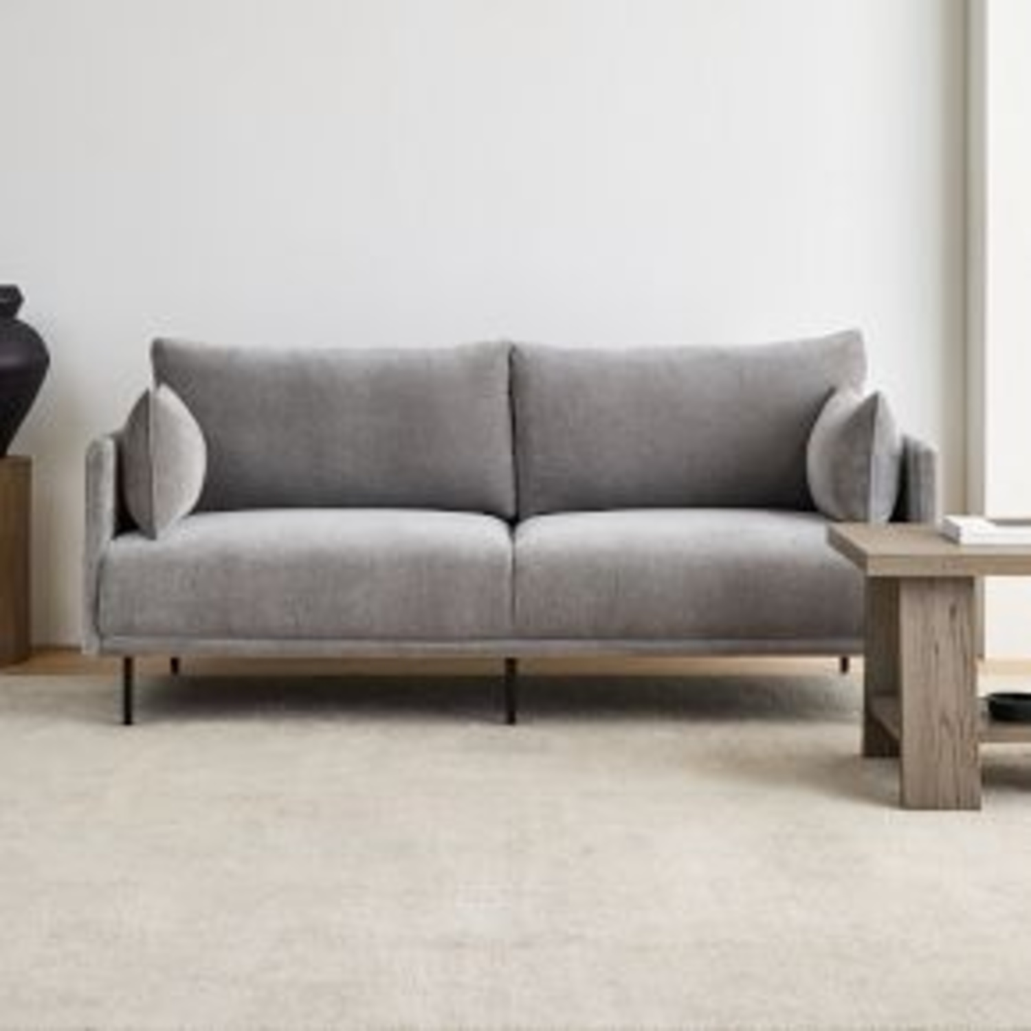 West Elm Elia  Gray Sofa - image-5
