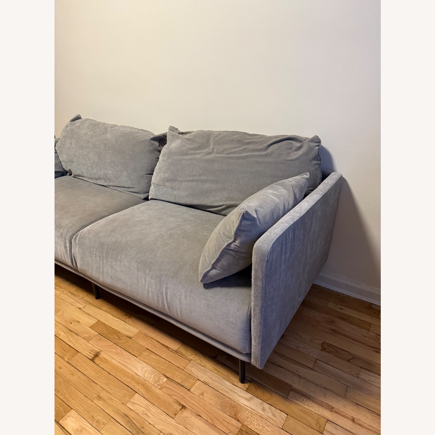 West Elm Elia  Gray Sofa - image-1