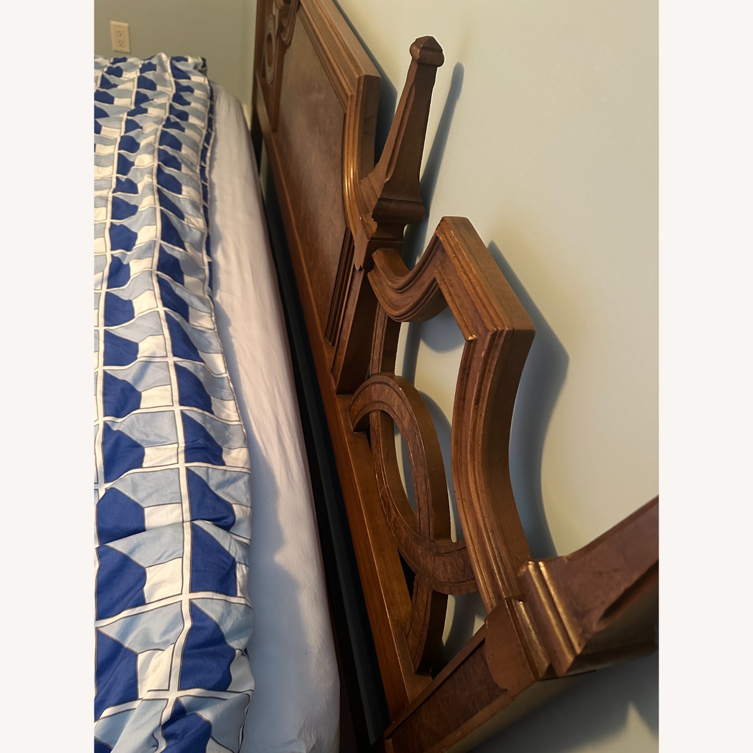 Burl Wood Vintage Headboard - image-3