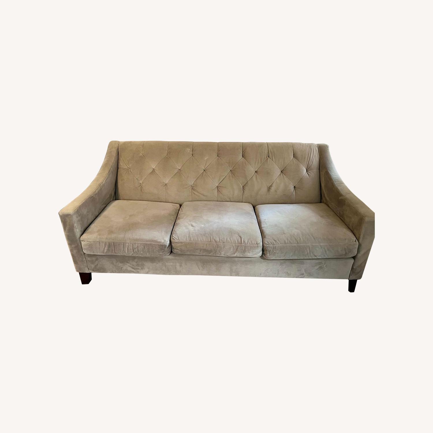 Macy's Chloe Velvet Tufted Sofa - image-0