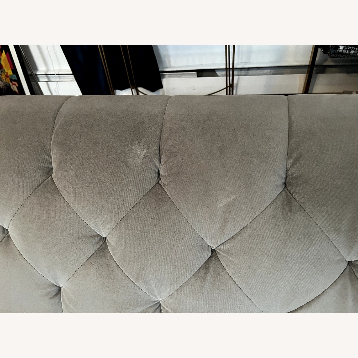 Macy's Chloe Velvet Tufted Sofa - image-4