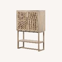 West Elm Yvette Woven Tall Cabinet (40")