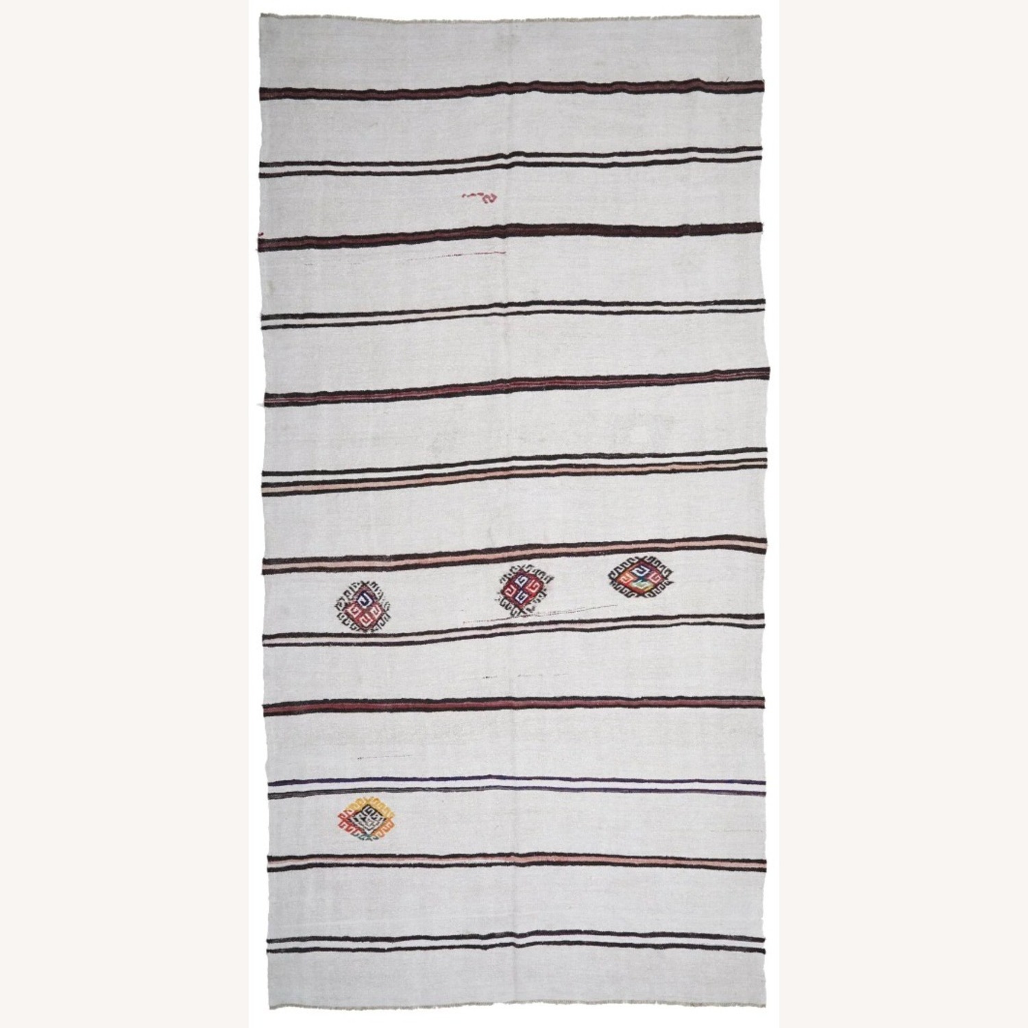 Vintage Turkish Siirt Kilim Rug 6'5" x 12'10" - image-0